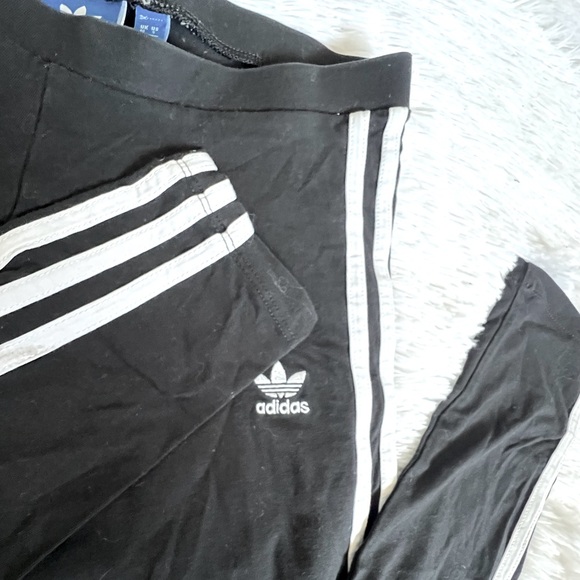 Adidas 3 Stripes women’s leggings size US small black - Picture 8 of 8